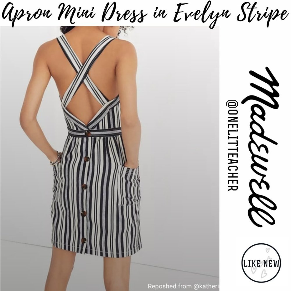 Madewell Apron Mini Dress in Evelyn Stripe